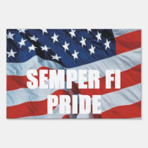 TEE Semper Fi Pride yard signs