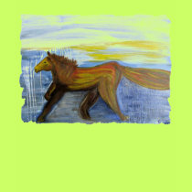 Tee Shirt with Horse Art