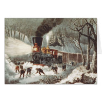 TEE Snow Train Greeting Cards