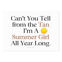 TEE Summer Girl Tan Business Card Template