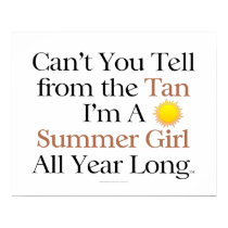 TEE Summer Girl Tan Print