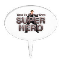 TEE Superhero Man cake picks