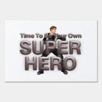 TEE Superhero Man yard signs