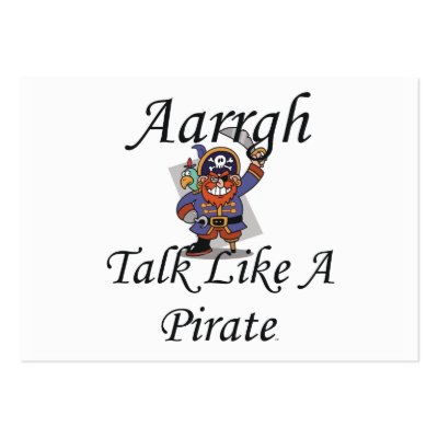 TEE Talk Like A Pirate Business Card Template by teepossible