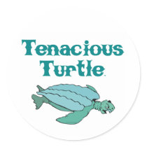 TEE Tenacious Turtle Round Stickers