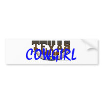 TEE Texas Cowgirl bumper stickers