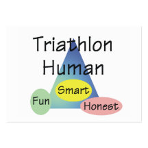 TEE Triathlon Human Business Cards