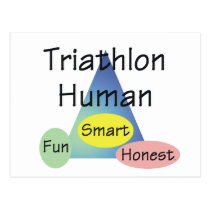 TEE Triathlon Human postcards