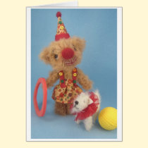 Teehee & her dog, Popcorn cards by dogpatchcritters Teehee & her dog, Popcorn cards