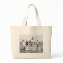 Teeing Off On ICE Womens Golf in Bathing Suits! bags by PaperTimeMachine Teeing Off On ICE Womens Golf in Bathing Suits! bags