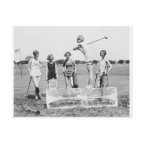 Teeing Off On ICE Womens Golf in Bathing Suits! postcards