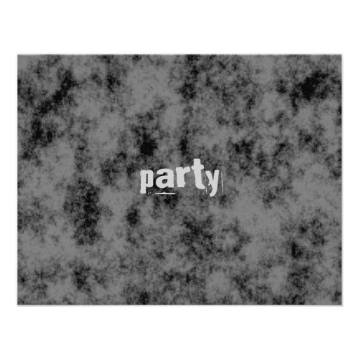 Teen Boys Party Invitations, Custom Black