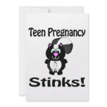 Teen Pregnancy Stinks Skunk Awareness Design Personalized Invitation