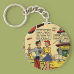 Teen Romance in the Future Keychain