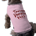 Teenage Vampire with Fangs Pet T Shirt