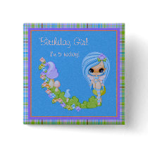 Teensy Fae Birthday Girl Button