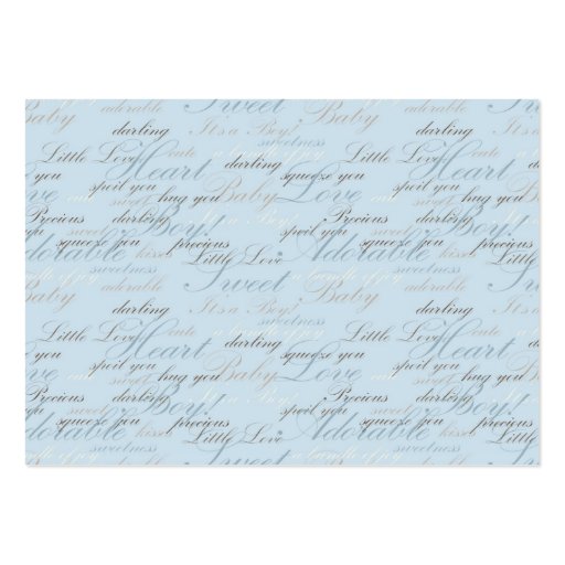 Teeny Toes BLU TY Tag Business Card Templates (back side)