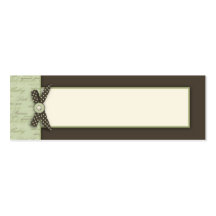 Teeny Toes GRN Skinny Gift Tag 2 Business Card Template