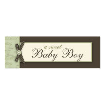Teeny Toes GRN Skinny Gift Tag Business Card