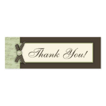 Teeny Toes GRN TY Skinny Gift Tag Business Card