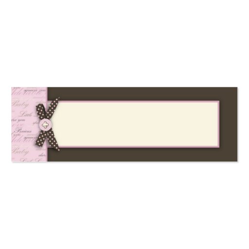 Teeny Toes PNK Skinny Gift Tag 2 Business Card Templates (front side)