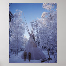 Teepee in Winter Posters