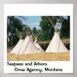 Teepees at Crow Agency, Montana Poster