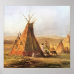 Teepees on the Plain by Karl Bodmer posters
