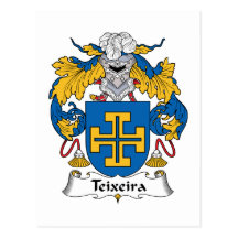 Teixeira Family Crest Postcard