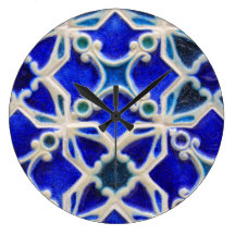 Teja azul decorativa relojes de pared