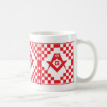 Tejas masónicas en rojo tazas