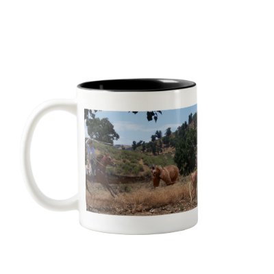 Tejon Vaquero Grizzly Roping Coffee Mugs by tbarcequine