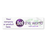 Tel World  Bumper Sticker