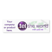 Tel World  Bumper Sticker bumper stickers