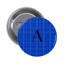 Tela escocesa del azul del monograma pin