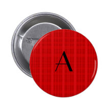 Tela escocesa del rojo del monograma pin