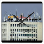 telecommunication antenna square wall clocks