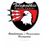 Telepathic Raptor Center t-shirts