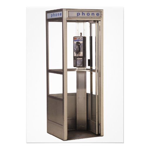 Telephone Booth Personalized Invitations