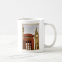 Telephone Box and Tower of Big Ben Coffee Mug