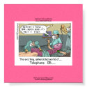 Telephone Code Blue Cartoon Funny Canvas Print by beardiethor123 Telephone Code Blue Cartoon Funny Canvas Print