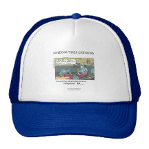 Telephone Code Blue Cartoon Funny Cap Mesh Hat