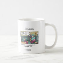 Telephone Code Blue Cartoon Funny Coffee Mug