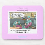 Telephone Code Blue Cartoon Funny Mouse Pad mousepads