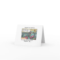 Telephone Code Blue Cartoon Funny Notecard cards