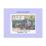 Telephone Code Blue Cartoon Funny Postcards