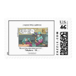 Telephone Code Blue Funny (real) Postage Stamps