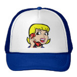 Telephone Girl Comic Strip Trucker Hat