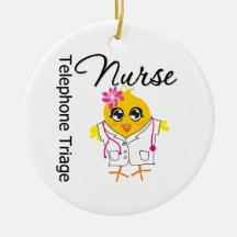 Telephone Triage Nurse Chick v2 Christmas Ornaments