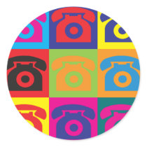 Telephones Pop Art stickers by sciencewillprevail Telephones Pop Art stickers